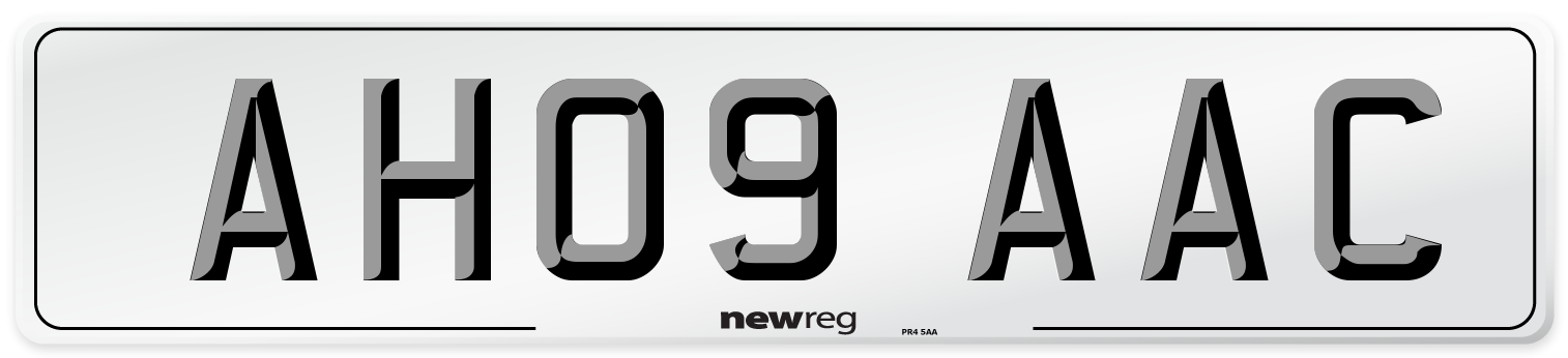 AH09 AAC Number Plate from New Reg